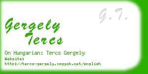 gergely tercs business card